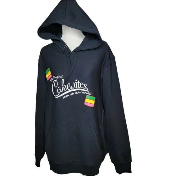 The Original Cakebites Hooded Sweatshirt Size Large Black Hoodie Sport-Tek - Picture 1 of 4